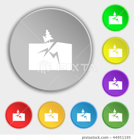 Property insurance icon sign. Symbol on eight flat Property insurance icon sign. Symbol on eight flat 44951195