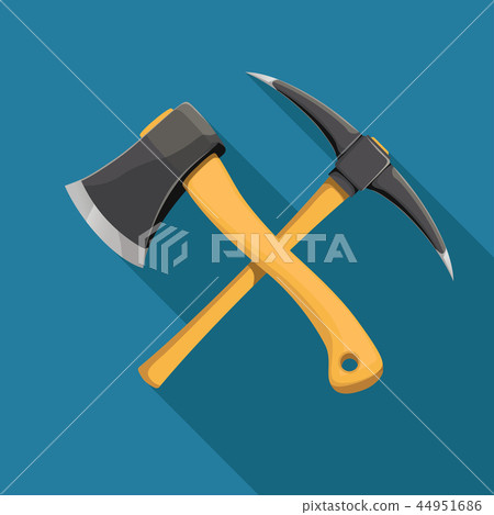 axe and pickaxe 44951686