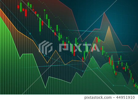 Financial stock market graph on stock market. Financial stock market graph on stock market. 44951910