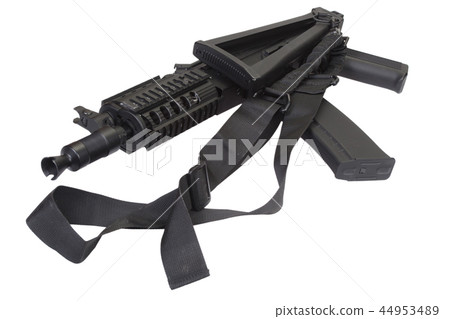 kalashnikov AK 74U assault rifle on white kalashnikov AK 74U assault rifle on white 44953489