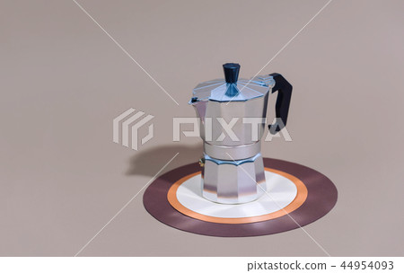 Cold brew iced coffee in glass and coffee beans. 44954093