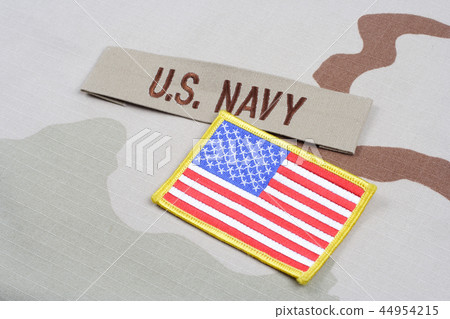 US NAVY branch tape and US flag patch US NAVY branch tape and US flag patch 44954215