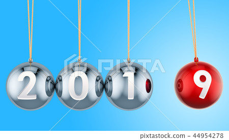 Happy New Year 2019 concept. Pendulum 44954278