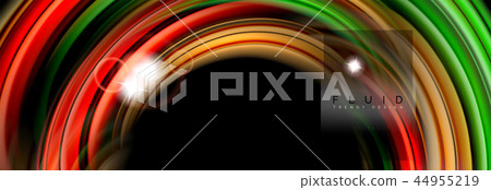 Mixing color waves on black, liquid flowing shapes Mixing color waves on black, liquid flowing shapes 44955219