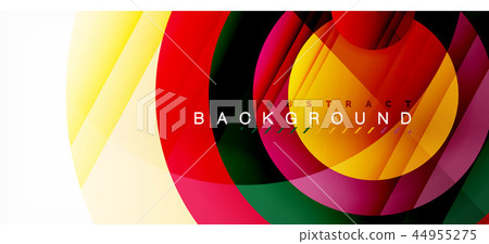 Glossy colorful circles abstract background, modern geometric design Glossy colorful circles abstract background, modern geometric design 44955275