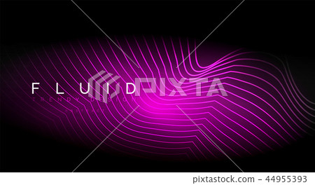 Digital flowing wave particles abstract background Digital flowing wave particles abstract background 44955393