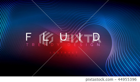 Digital flowing wave particles abstract background Digital flowing wave particles abstract background 44955396