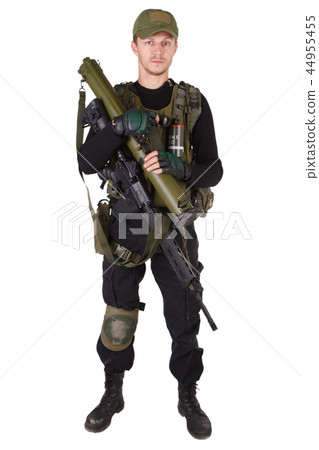 Private military contractor with bazooka Private military contractor with bazooka 44955455
