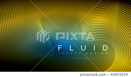 Digital flowing wave particles abstract background Digital flowing wave particles abstract background 44955834