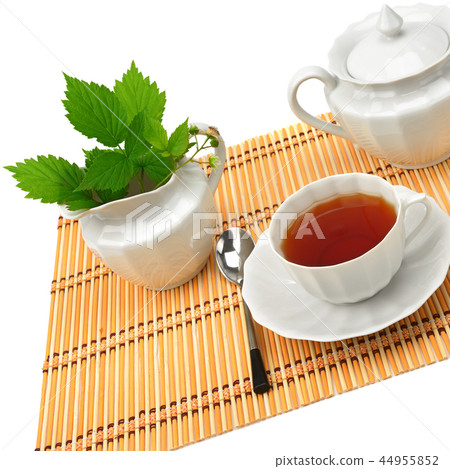 Set for tea isolated on white background. Set for tea isolated on white background. 44955852