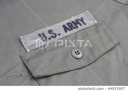 US ARMY Branch Of Service Tape on green uniform 44955907