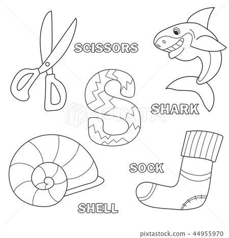 illustrated alphabet coloring pages