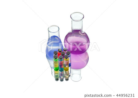 Laboratory glassware with samples  44956231