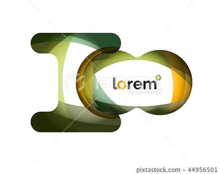 Abstract geometric design logo made of flowing elements 44956501