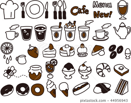 Cafe Icon Set * Illustration Main (3 colors) 44956943
