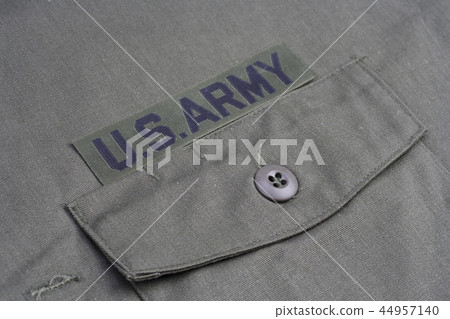 US ARMY Branch Of Service Tape on green uniform US ARMY Branch Of Service Tape on green uniform 44957140