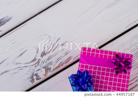 Christmas gift boxes with copy space. Christmas gift boxes with copy space. 44957187