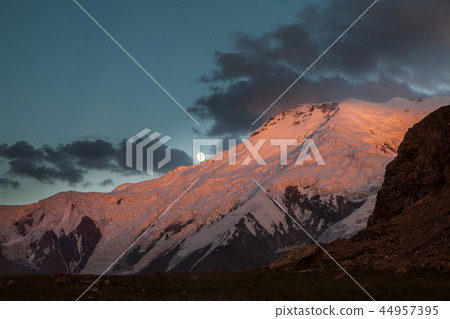 Beautiful mountain evening view at Pamir Beautiful mountain evening view at Pamir 44957395