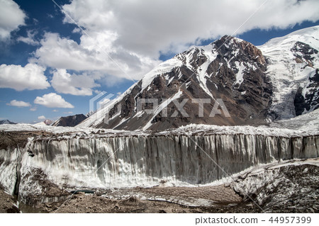 Glacier near the Lenin peak. Pamir region. Glacier near the Lenin peak. Pamir region. 44957399