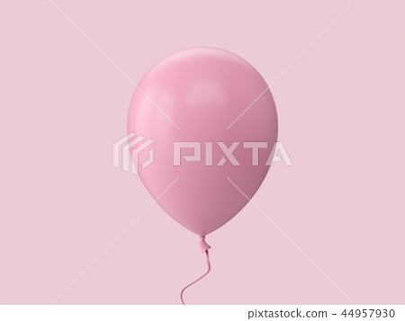 3D Rendering pink Balloon Isolated on pink 44957930