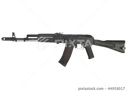 modern kalashnikov AK 74M assault rifle on white 44958017