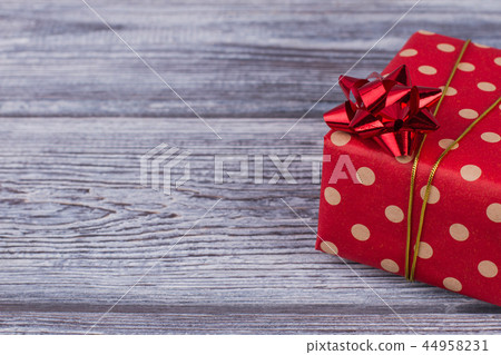 Red gift box and copy space. Red gift box and copy space. 44958231