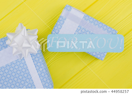 Festive holiday gift boxes background. 44958257