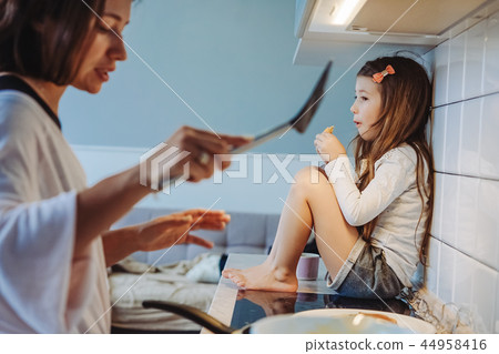 happy family cook together in the kitchen happy family cook together in the kitchen 44958416