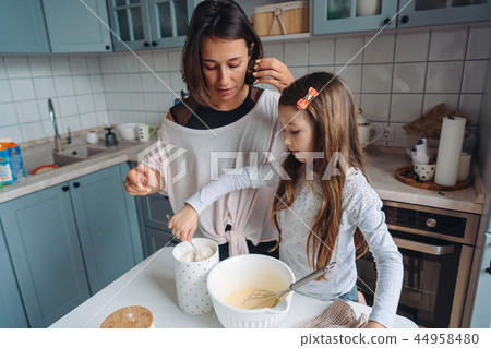 happy family cook together in the kitchen happy family cook together in the kitchen 44958480