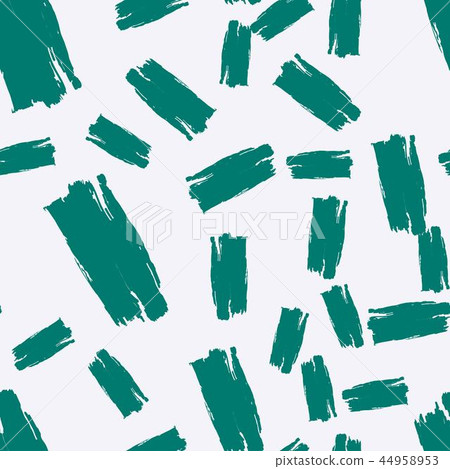 Seamless Watercolor Painting With Green Brushstrokes on white background 44958953