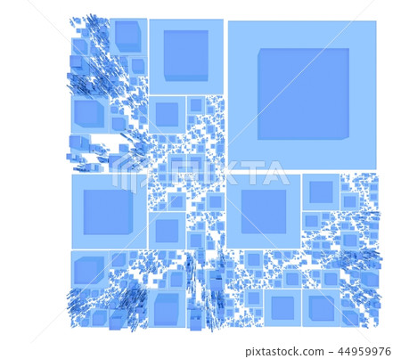 Geometrically placed cube 44959976