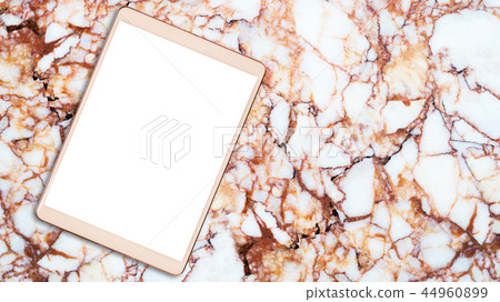 Tablet on marble table background 44960899