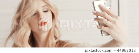 make-up model girl / narrow horizontal panoramic photo, beautiful girl with bright make-up bright eyelashes and lips make-up model girl / narrow horizontal panoramic photo, beautiful girl with bright make-up bright eyelashes and lips 44962018