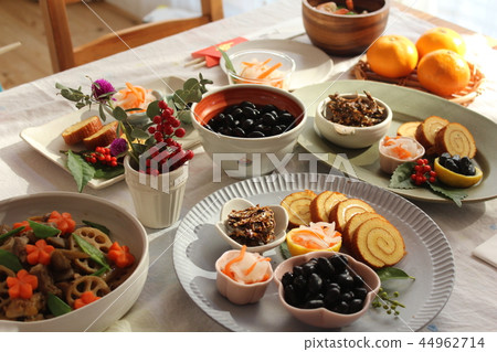 Lunch of New Year dishes Lunch of New Year dishes 44962714