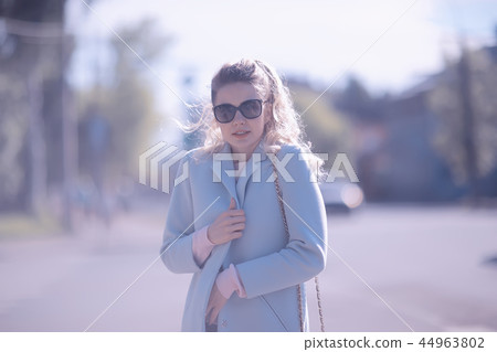 spring, female seasonal portrait / walk happy girl outdoors, spring mood girl spring, female seasonal portrait / walk happy girl outdoors, spring mood girl 44963802