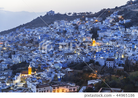 Chefchaouen cityscape at sunset Chefchaouen cityscape at sunset 44965186