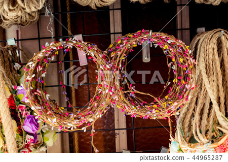 colorful crowns for sale made of fake flowers colorful crowns for sale made of fake flowers 44965287