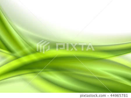 Abstract green smooth waves on white background - Stock Illustration ...
