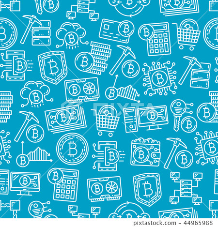 Bitcoin cryptocurrency digital pattern background 44965988