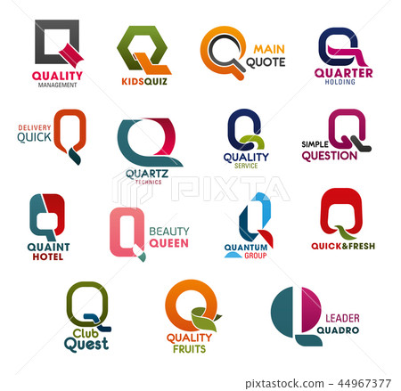 Business company trend design letter Q icons Business company trend design letter Q icons 44967377
