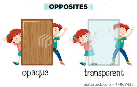 Opposite word of opaque and transparent 44967425