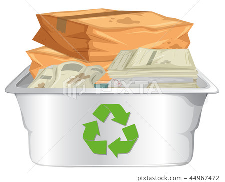 Recycle paper on white background Recycle paper on white background 44967472