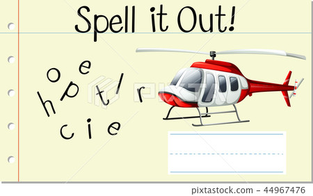 Spell english word helicopter Spell english word helicopter 44967476