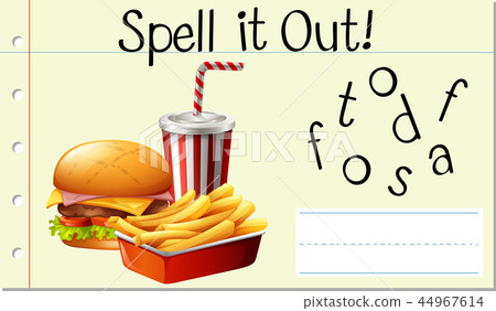Spell it out fastfood 44967614