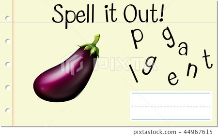 Spell English word eggplant 44967615