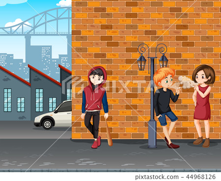 Urban trouble teenager in town Urban trouble teenager in town 44968126