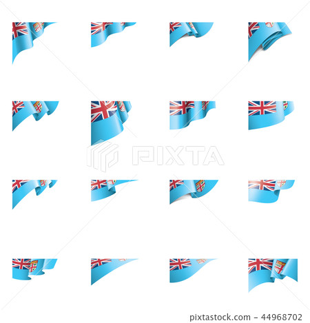Fiji flag, vector illustration on a white background Fiji flag, vector illustration on a white background 44968702