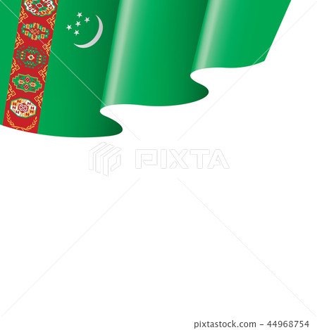 Turkmenistan flag, vector illustration on a white background 44968754