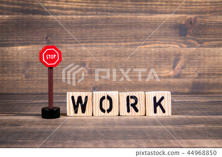 Work Name from wooden letters with road sign Work Name from wooden letters with road sign 44968850