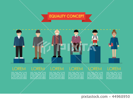Social issue equality concept infographic 44968950